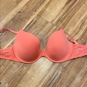 Victoria's Secret Vibrant Coral Lace Bra